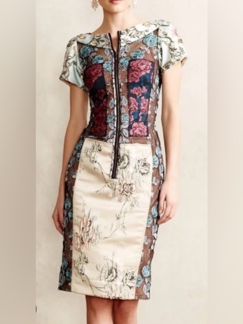 Anthropologie Beguile Byron Lars Brocade Dress Size 8